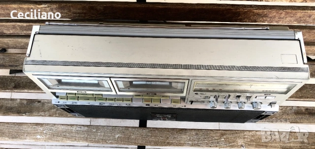 Радиокасетофон Boombox Sharp GF-515Z (1979г.), снимка 10 - Радиокасетофони, транзистори - 54670324