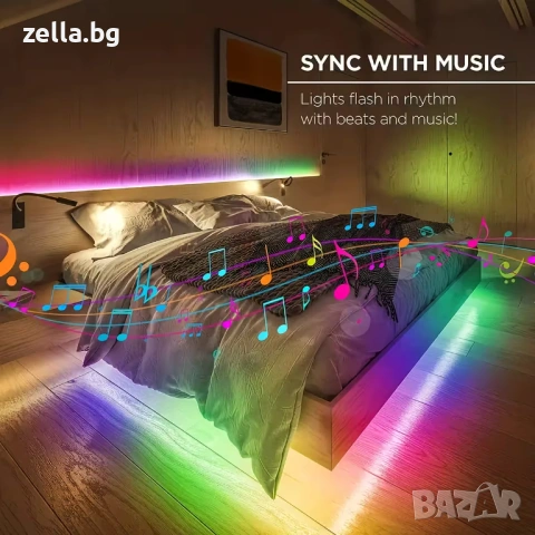 Smart WiFi RGB LED контролер Tuya, дистанционно с 24 бутона, димер, музикален и гласов контрол 10332, снимка 7 - Друга електроника - 54672329