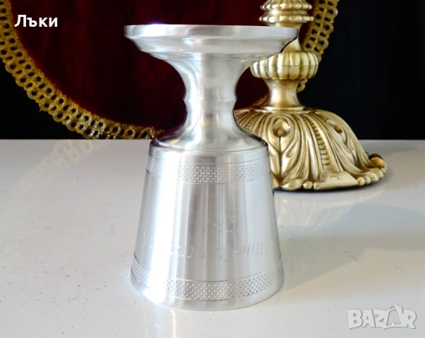 Калаена чаша на столче 150 гр. , снимка 5 - Антикварни и старинни предмети - 54295622