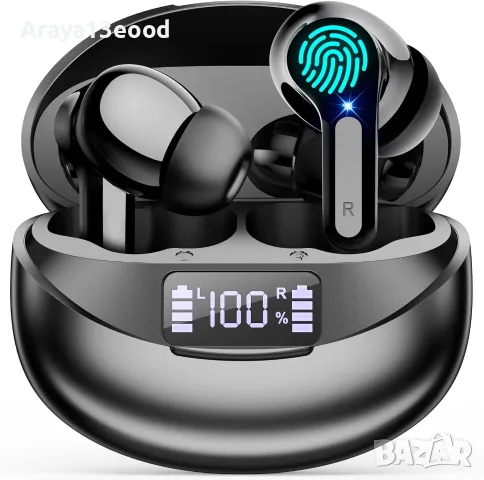 Bluetooth Безжични Слушалки Cervanta i17 с LED Дисплей – Hi-Fi Звук, Deep Bass, До 35 часа