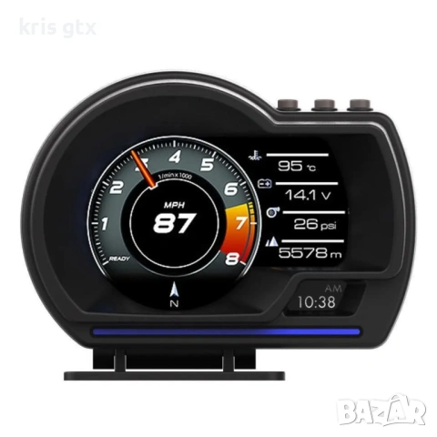 OBD2 и GPS диагностика, HUD дисплей,цифрово табло с информация за , Boost ,Clock, индикатор за турбо