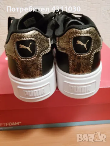 Нови черни маратонки PUMA 41 номер, снимка 4 - Маратонки - 53380531