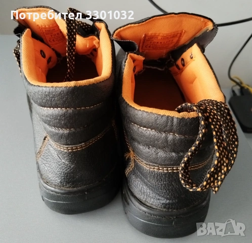 Работни обувки Forklift Safety boots, №45-46 /11/,тъмнокафява еко кожа, снимка 4 - Мъжки боти - 53964138