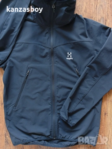 Haglofs Mens Natrix Hood True Black - мъжко яке р-р L, снимка 6 - Якета - 54393221