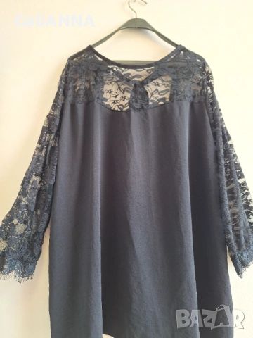 СТРАХОТНА ТУНИКА С ДАНТЕЛА 2XL-3XL, снимка 3 - Туники - 54813081
