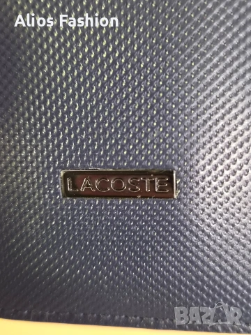 Оригинален кожен кардхолдер Lacoste (калъф за карти) – Двулицев / Нов , снимка 3 - Чанти - 55100350