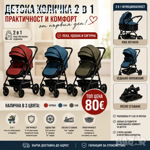 Детска количка 2в1