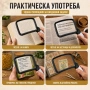 Увеличителна голяма правоъгълна лупа за четене на книги вестници с LED осветление лампа 3X дръжка, снимка 4