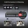 Нов GiGaPlus GP-GS0802P 10-Port Gigabit PoE+ Switch – 8 PoE порта + 2 Gigabit Uplink мрежов суитч , снимка 6