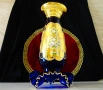 Кристална ваза Bohemia,злато,кобалт,етикет. , снимка 11