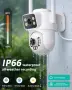 Нова Външна CCTV камера ANBIUX 6MP, 360° PTZ, AI следене, IP66, Alexa охрана дом, снимка 6