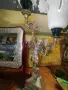 Уникална барокова лампа от 20 те години на миналия век.Направена е от антикварен свещник с абажурu, снимка 6