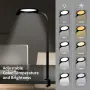 75 см LED настолна лампа със скоба, диаметър на главата 21 см, гъвкава шия, снимка 9