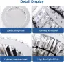 Плафон/полилей LED с кристален ефект, 24W, за таван (30 см), 6500к, снимка 3