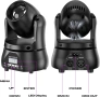 U`King 40W LED движеща се глава, RGBW лъчево осветление, сценични светлини с DMX звуково активиран , снимка 6