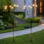 Соларни градински лампи Светулки 6 LED | Комплект 2 броя | IP65 | До 15 часа работа , снимка 1