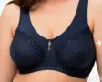 Ulla Popken 120 D и E Сутиен за едра дама в черно и бордо , снимка 2