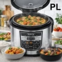 ПРОМО КОМПЛЕКТ XXL Air Fryer SilverCrest 8L + Мултикукър Rosberg R51985E5 5L / 10 програми Код P2129, снимка 4