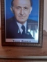 Портрет на Тодор Живков, 25/35 см. в дървена рамка, снимка 3