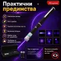 Силен виолетов син лазер показалка за котки кучета игра евтино мини лазерче лазерен пойнтер деца, снимка 4