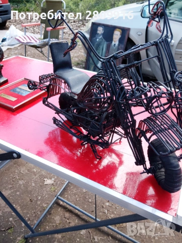 Стар мотор от тел, снимка 4 - Антикварни и старинни предмети - 54173201