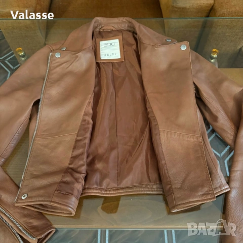 Естествена кожа Esprit байкър яке XS в отлично състояние, снимка 5 - Якета - 54704881