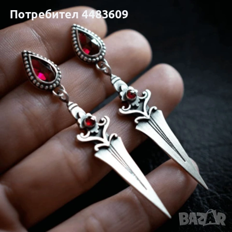 Готически обеци , снимка 3 - Обеци - 54594811