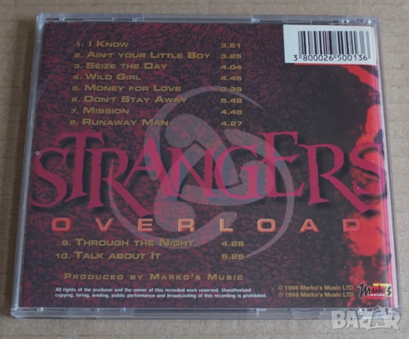Strangers - Overload 1996 CD (български рок), снимка 2 - CD дискове - 54895112