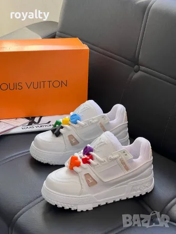 Louis Vuitton Нови Бели Дамски Маратонки с Кутия Луи Витон 