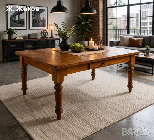 Масивна дървена маса