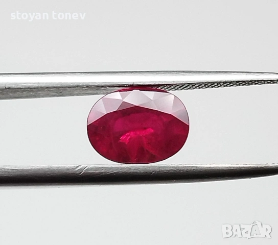 Изключителен естествен рубин от Мианмар 1,52 карата! Сертификат!, снимка 3 - Други - 54156349