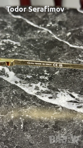 Слънчеви очила Cartier Santos Dumont Aviator Gold / Leather, снимка 3 - Слънчеви и диоптрични очила - 55279307