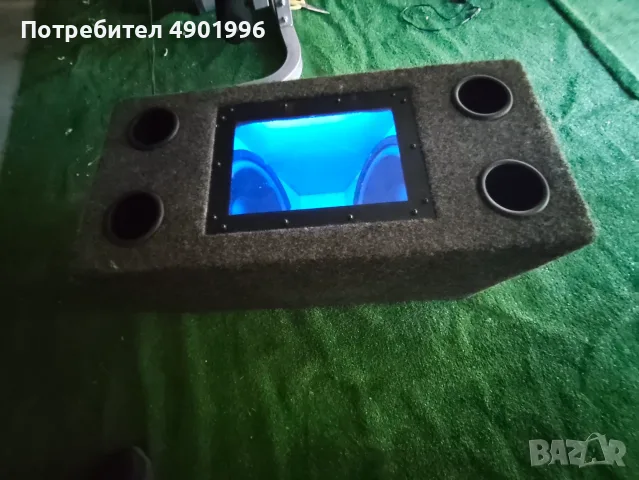 Качествена авто каса / Субуфер 2x10" с LED осветление - Отлично състояние