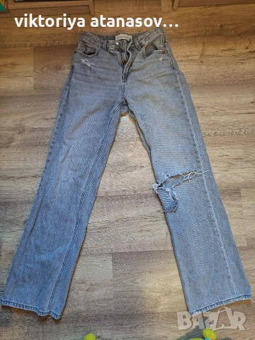 Сиви дънки Stradivarius 