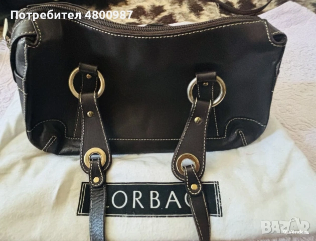 Кожена чанта за рамо Lorbac – Естествена кожа, снимка 2 - Чанти - 55269590