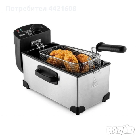 Фритюрник Muhler 3.0 Л, неръждаема стомана, снимка 3 - Фритюрници - 54947848
