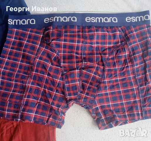 ЧИСТО НОВИ С ЕТИКЕТ M/L ESMARA НЕОБУВАНИ мъжки боксерки с грешен XL РАЗМЕР Men's Boxer Briefs Trunks, снимка 2 - Бельо - 54726482