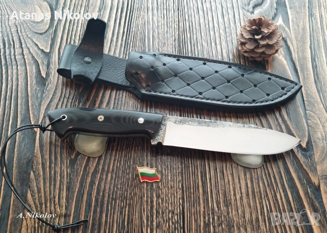 Нож от кована инструментална стомана Х12МФ , снимка 8 - Ножове - 54938101