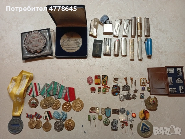 лот.стари ордени,запалки и медали,значки.