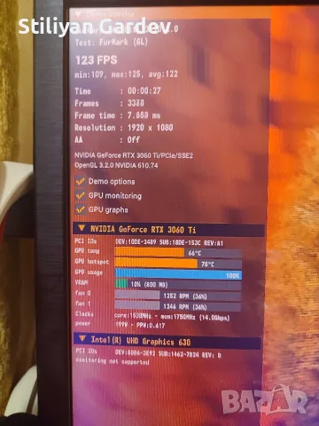 KFA2 GeForce RTX 3060 Ti 8GB OC, снимка 4 - Видеокарти - 55332525