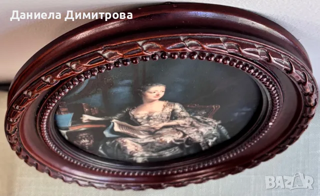 Овална картина от коприна, снимка 4 - Декорация за дома - 55310011
