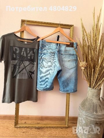 G-Star Raw Мъжки нови оригинални къси дънки, снимка 13 - Къси панталони - 54875003