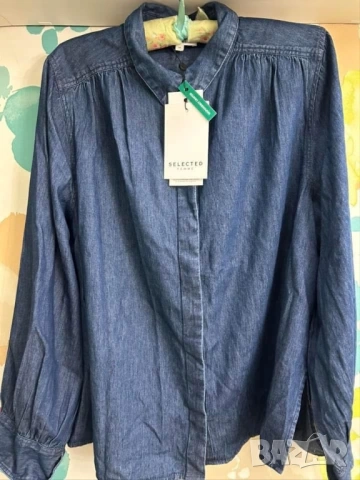 Нова дънкова риза Selected, с етикет,размер 38. 