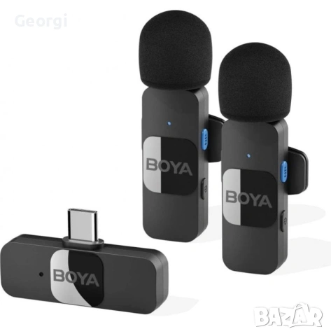 Комплект микрофони BOYA BY-V20 (Type-C), снимка 2 - Микрофони - 55062698