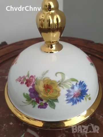 Bareuther Бавария 40см/стара немска порцеланова ваза с капак/урна, снимка 7 - Вази - 55578587