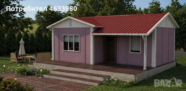 Сглобяема къща 40 м² - 8 800 € (220 €/м²). Метална конструкция и фиброцимент, снимка 6 - Други - 54346494