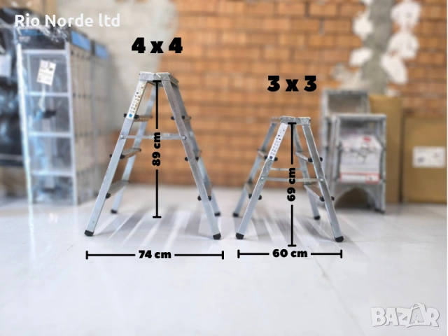 Стълба двустранна 3х3 , 4х4 НОВИ, снимка 2 - Други инструменти - 54789340