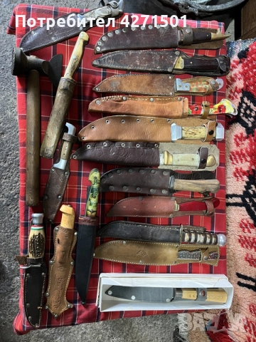 стари ножове брадви кожени каний , снимка 7 - Ножове - 55365129