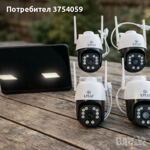 Комплект 4 камери HD с дисплей - интелигентно засичане на движение и сигурност, снимка 4 - Комплекти за видеонаблюдение - 55174867