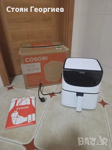 Чисто нов AIRFRYER Cosori Premium Air Fryer (модел CP158-AF) в бял цвят, с капацитет 5.5 литра 1700